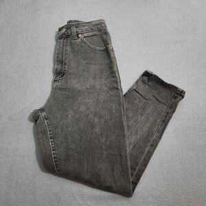 VTG L.L. Bean Women 27X27 Double L Natural Fit Black High Rise Tapered Leg Jeans